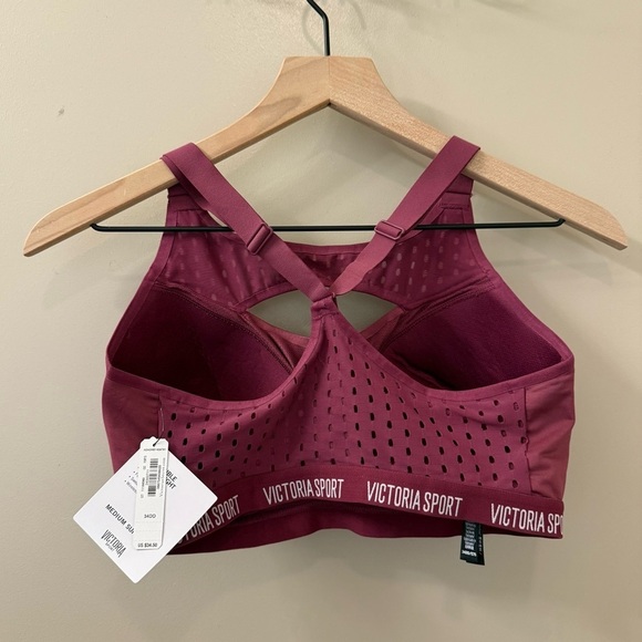 Victoria’s Secret Sport bra maroon burgundy size 34DD running training cross fit - Picture 4 of 9